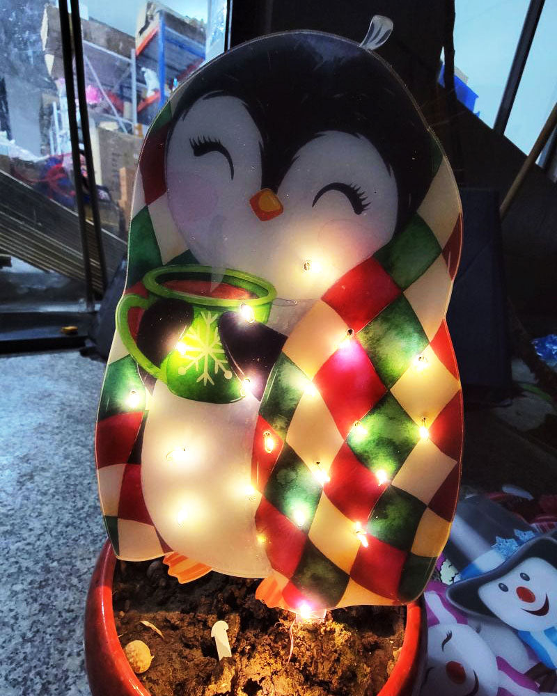 LED Christmas Snowman Scene Decoration