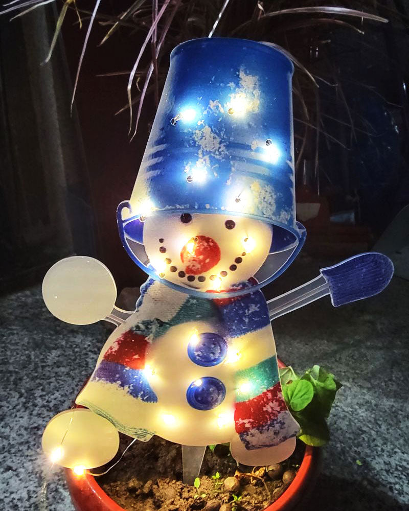 LED Christmas Snowman Scene Decoration