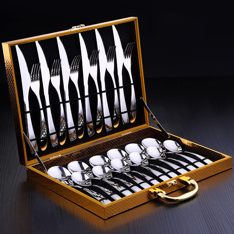 Stainless Steel Steak Knife & Fork Set