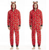 Holiday Reindeer Hoodie Cotton Pajamas