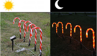 Candy Cane Solar Fairy Lights