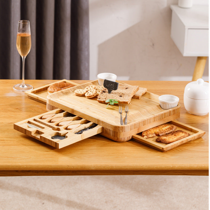 Bamboo Cheese Plate Set