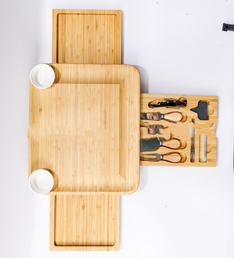 Bamboo Cheese Plate Set