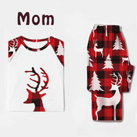 Christmas Deer Antlers Print Matching Pajama Set