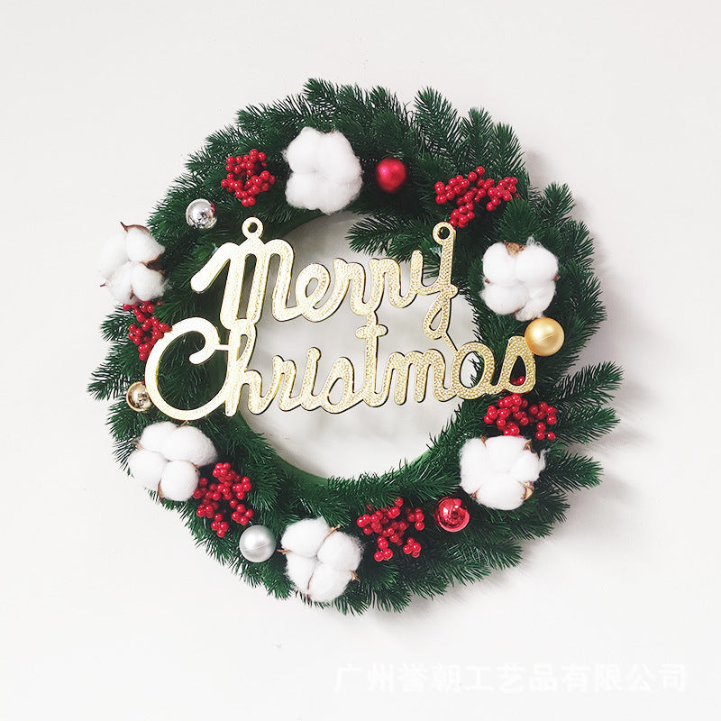 Christmas Berry Wreath with Luminous Letters