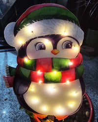 LED Christmas Snowman Scene Decoration