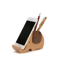 Elephant Wood Desk Organizer