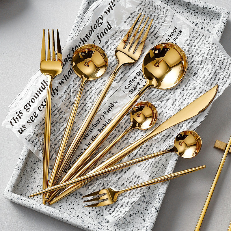 Golden Luxe Stainless Steel Cutlery Set