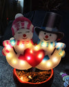 LED Christmas Snowman Scene Decoration