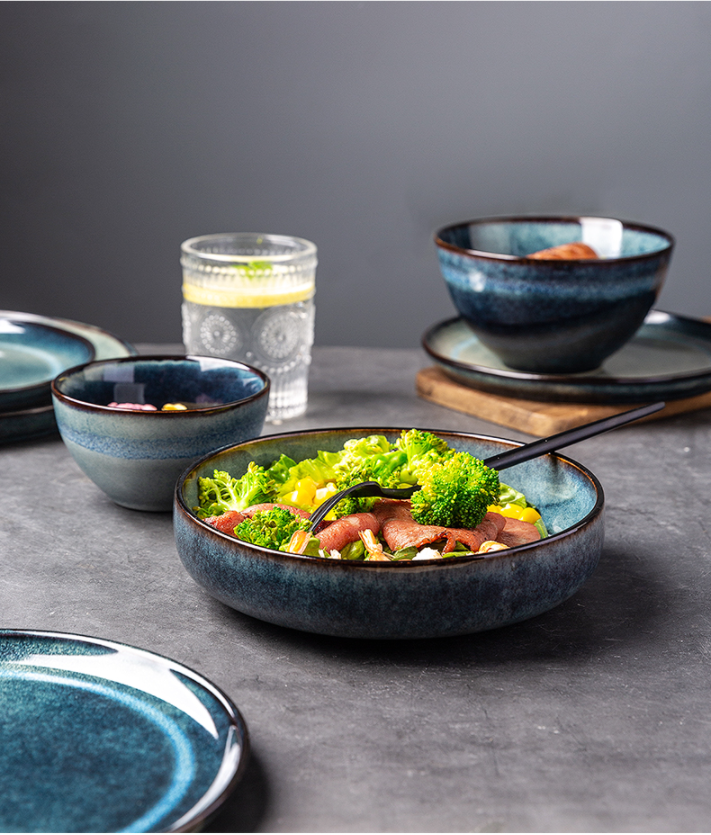 Japanese Retro Porcelain Tableware Set