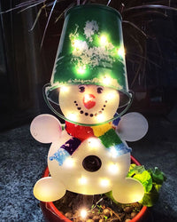 LED Christmas Snowman Scene Decoration