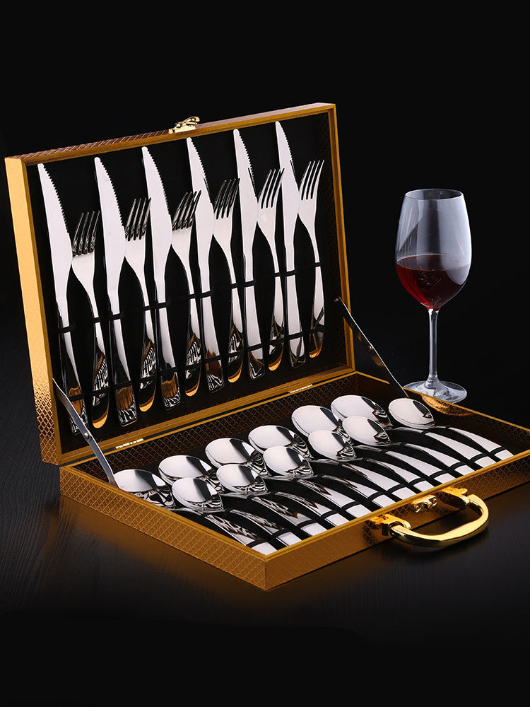 Stainless Steel Steak Knife & Fork Set