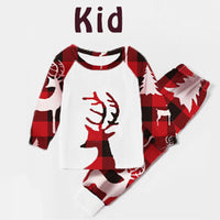 Christmas Deer Antlers Print Matching Pajama Set