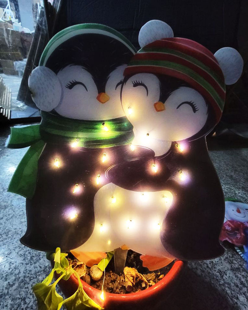 LED Christmas Snowman Scene Decoration