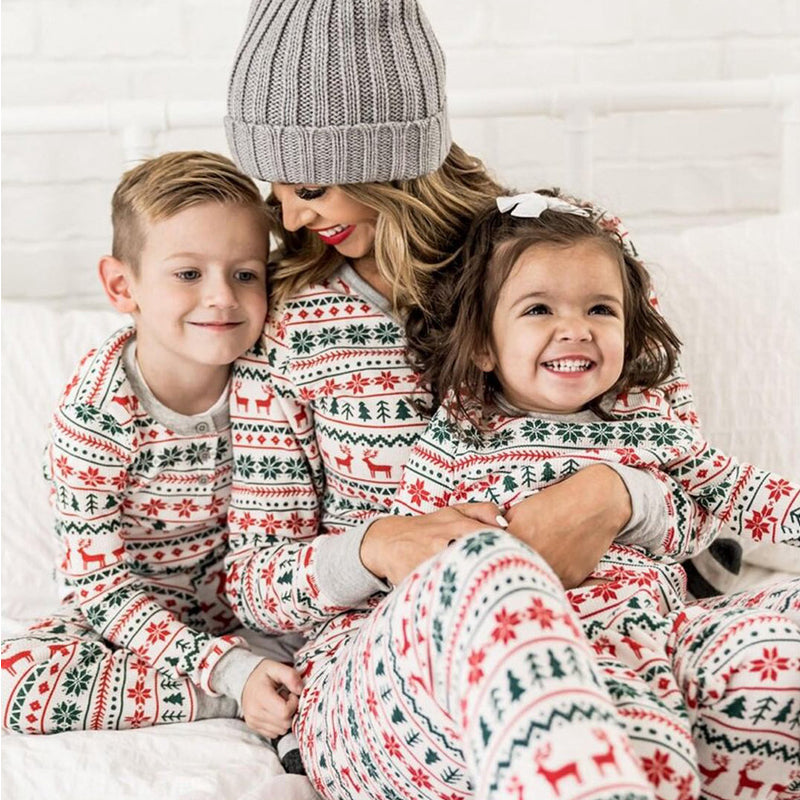 Festive Family Joy Pattern Pajamas