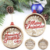 Engraved Wood Christmas Pendant