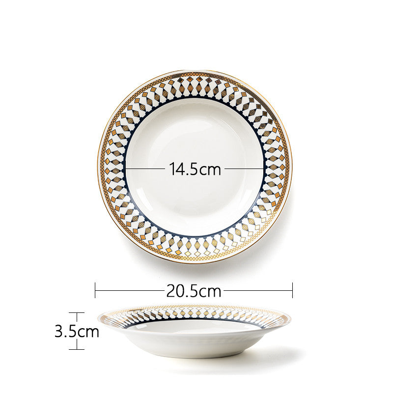 Nordic Gold Trim Tableware Set