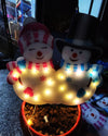 LED Christmas Snowman Scene Decoration