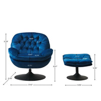 Swivel Velvet Lounge Chair