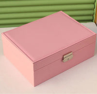 Double-Layer Jewelry Travel Box: Elegant and Compact