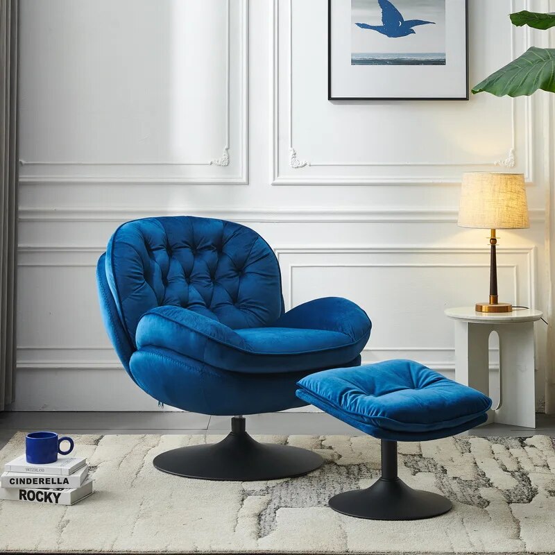 Swivel Velvet Lounge Chair