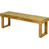 Acacia Wood Outdoor Dining Bench Set