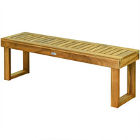 Acacia Wood Outdoor Dining Bench Set