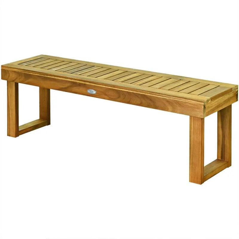 Acacia Wood Outdoor Dining Bench Set