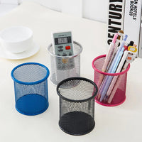 Mesh Metal Desk Pen Holder