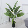 120cm Large Artificial Banana Tree: Green Plastic, Indoor, Tropical Theme, Home/Hotel/Office Decor.