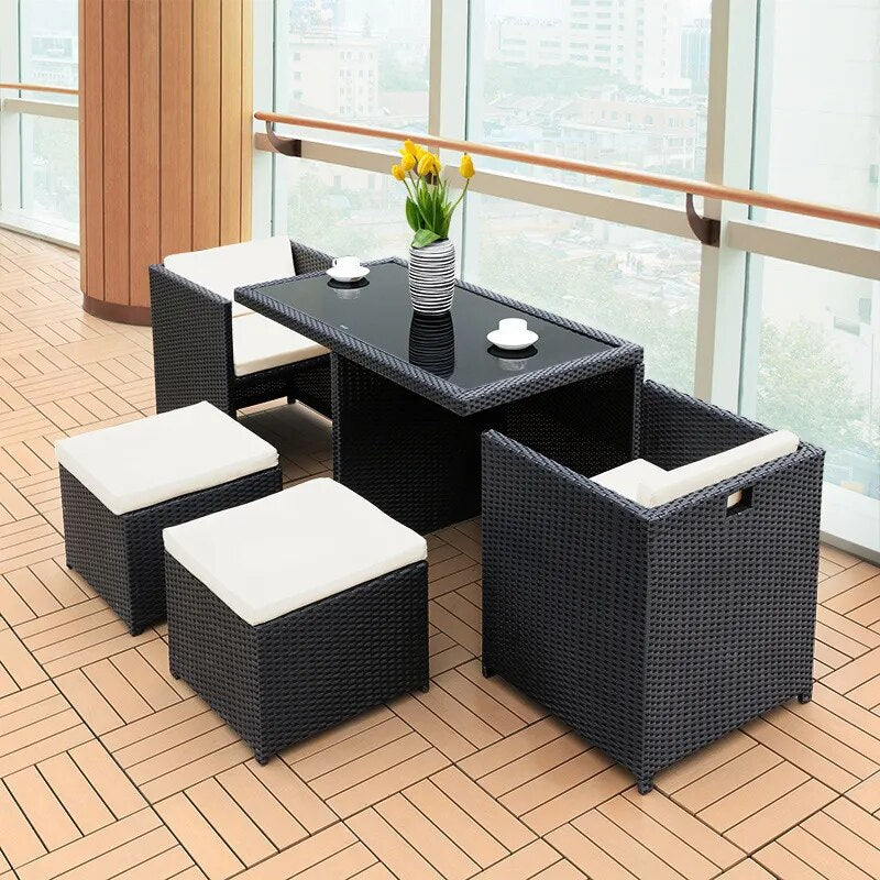 Rattan Outdoor Table & Chair Set