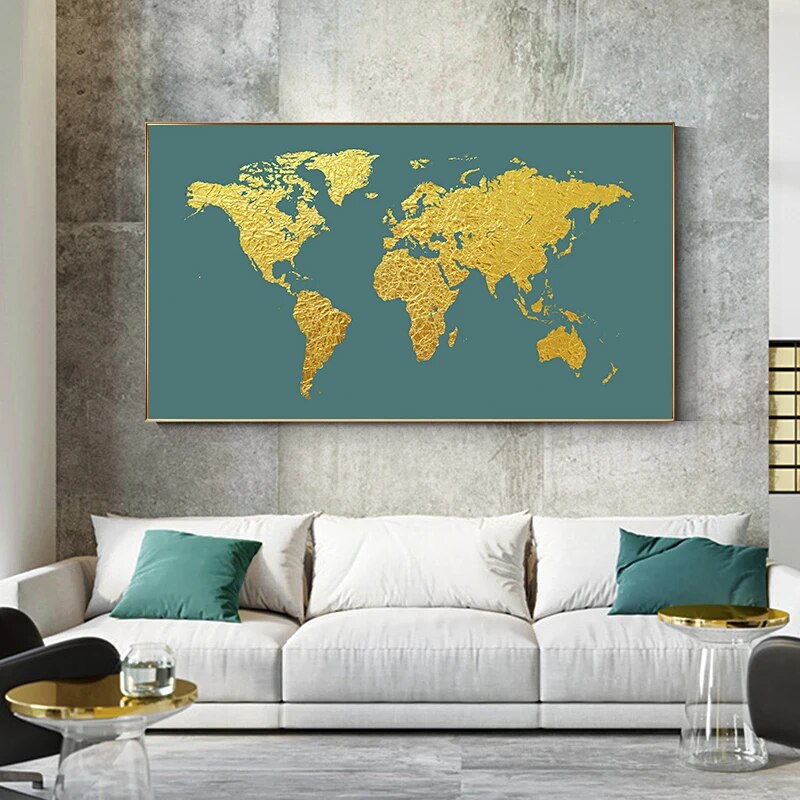 Minimalist World Map Poster Print