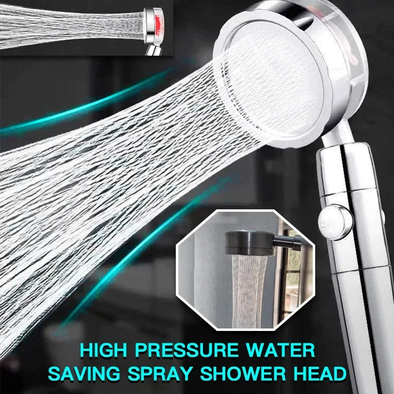 Water-Saving 360Â° Rotating Shower Head with High Pressure Spray