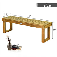 Acacia Wood Outdoor Dining Bench Set