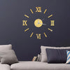 3D Mirror Sticker Wall Clock