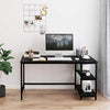 Modern Wood Office Desk with Storage Rack