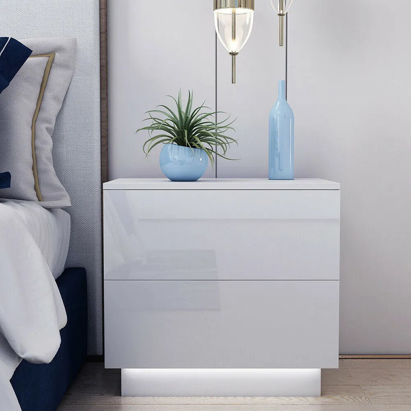 LED Magazine Storage Nightstand