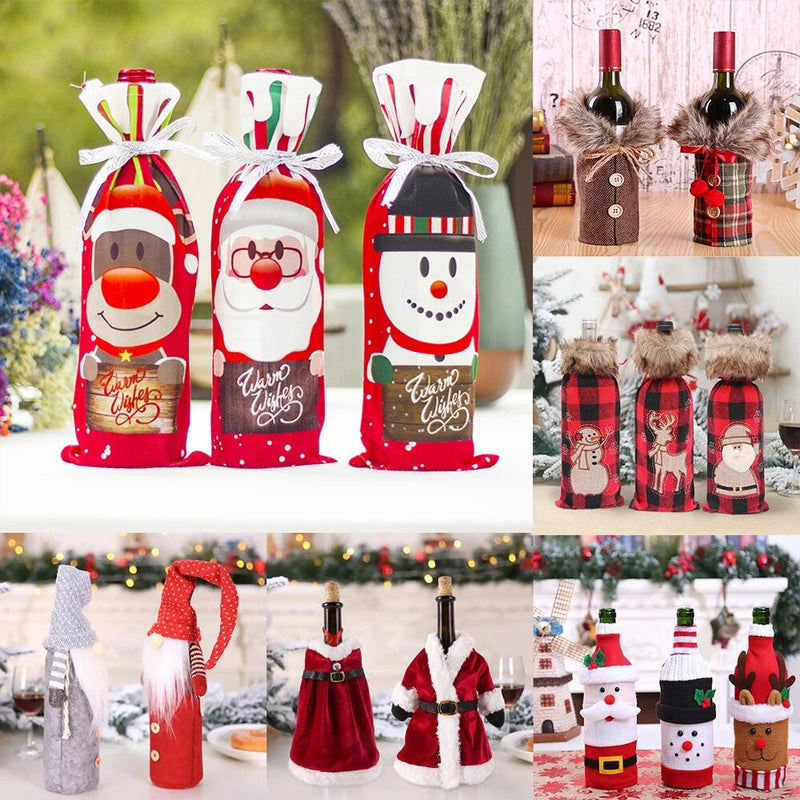 Santa Wine Bottle Cover: Festive Joy for Wine Bottles