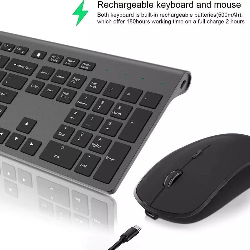 2.4G Wireless Ergonomic Keyboard & Mouse Set