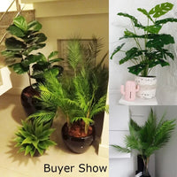 Tropical Banyan Tree: Large Artificial Ficus Branch with Real Touch Palm Leaves