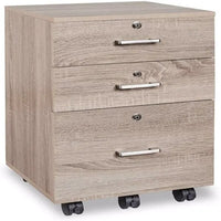 Lockable Oak File Cabinet