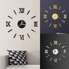 3D Mirror Sticker Wall Clock