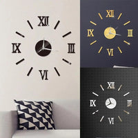 3D Mirror Sticker Wall Clock