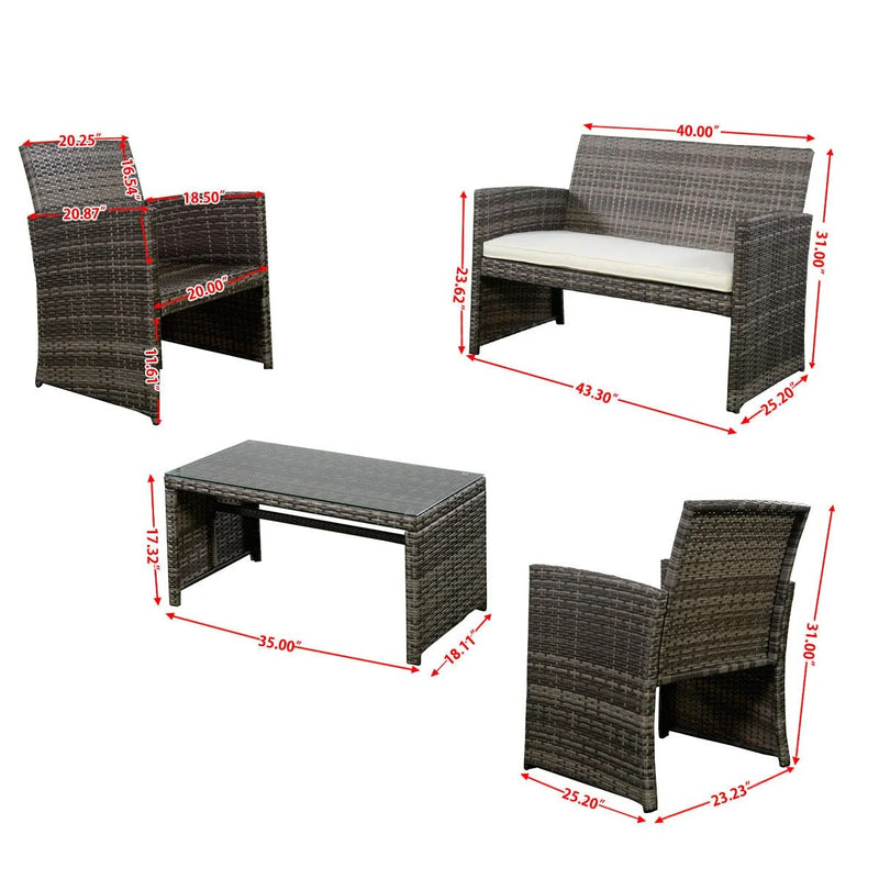 Contemporary Comfort Patio Set