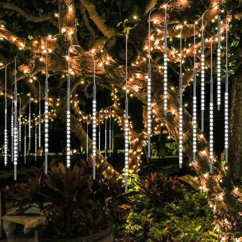 30CM 50CM Waterproof LED Meteor Shower Rain Lights Falling String Lights Decoration Light Party Christmas Lights Connectable D25