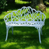 Lulip Pattern Cast Aluminum Balcony Love Seater