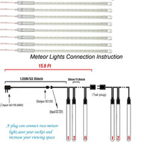 30CM 50CM Waterproof LED Meteor Shower Rain Lights Falling String Lights Decoration Light Party Christmas Lights Connectable D25