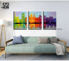 Abstract Cityscape 3-Piece Canvas Art