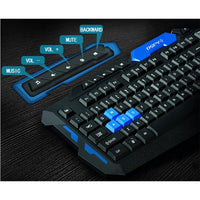 Waterproof Wireless Keyboard and Mouse Combo for Gaming and Multimedia