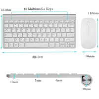 Ultra Thin Wireless Keyboard Mouse Combo